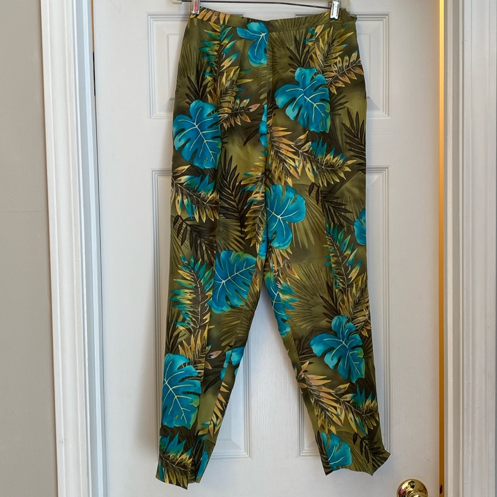 Silkland pure silk slacks, size 8